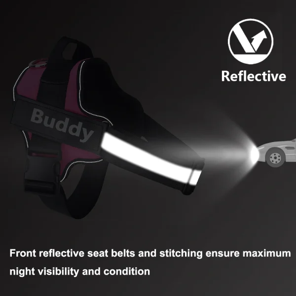 Personalized Dog Harness NO PULL Reflective Breathable Pet Harness Vest For Small Large Dog outdoor Walk Training Accessories - Image 3
