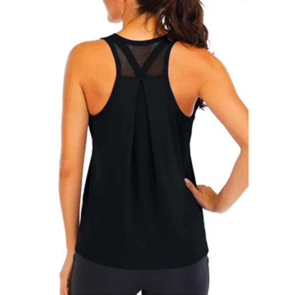 Yoga Shirt Female New Style T-Shirt Loose Fitness Tops Vest Women Sleeveless Sport Tee Quick-Drying Gym Running Workout Blouse - Image 3