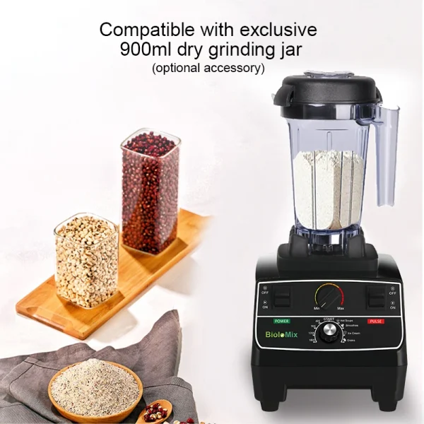 BioloMix BPA Free 2L Jar 2200W Professional Smart Timer Pre-programed Blender Mixer Juicer Food Processor Ice Smoothies Crusher - Image 6