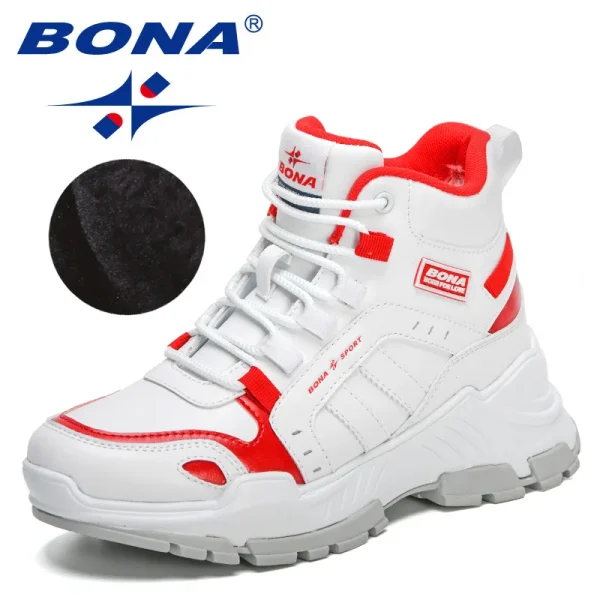 BONA 2022 New Designers Platform Ankle Boots Women Plush Snow Boots Warm Casual Sneakers Ladies Cormfort Zapatillas Mujer Botas - Image 6