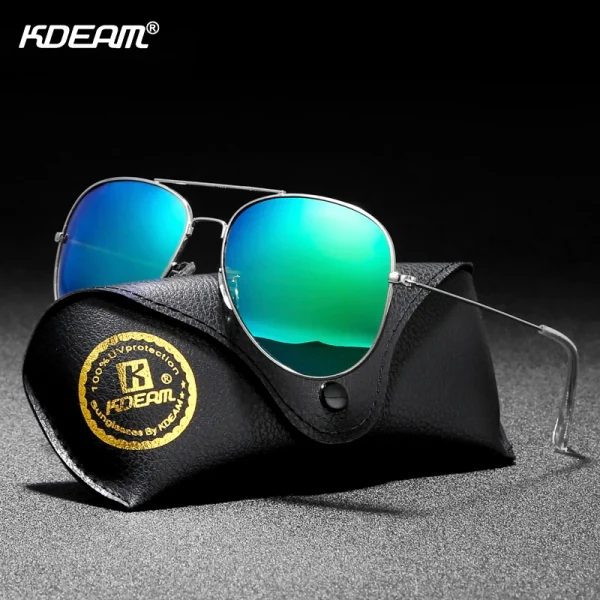Air Force Pilot Sunglasses Men Polarized 62' Lens Large Sun Glasses Polaroid UVA/UVB Sunglass de sol With Case