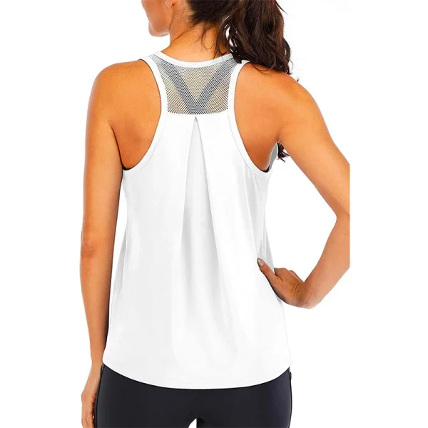 Yoga Shirt Female New Style T-Shirt Loose Fitness Tops Vest Women Sleeveless Sport Tee Quick-Drying Gym Running Workout Blouse - Image 4