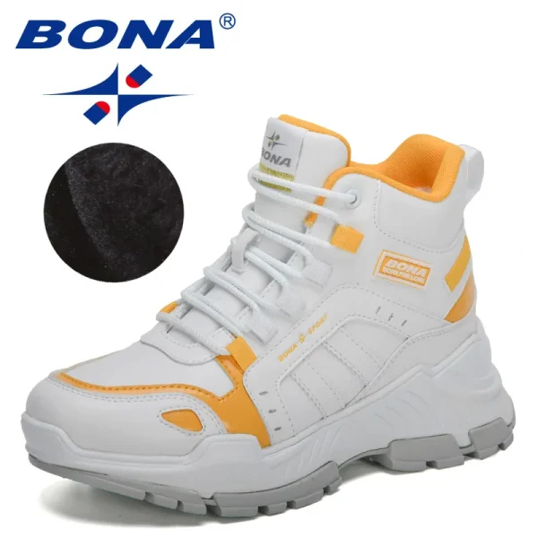 BONA 2022 New Designers Platform Ankle Boots Women Plush Snow Boots Warm Casual Sneakers Ladies Cormfort Zapatillas Mujer Botas - Image 2
