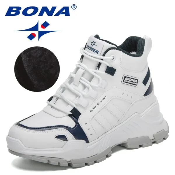 BONA 2022 New Designers Platform Ankle Boots Women Plush Snow Boots Warm Casual Sneakers Ladies Cormfort Zapatillas Mujer Botas - Image 5
