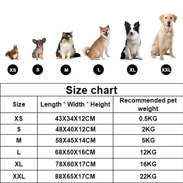 Bed for Dog Cat Pet Square Plush Kennel Medium Small Dog Sofa Bed Cushion Pet Calming Dog Bed House Pet Supplies Accessories - Image 6