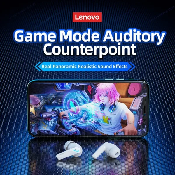 Lenovo GM2 Pro Bluetooth 5.3 Earphones Sports Headset Wireless In-Ear Gaming Low Latency Dual Mode Music Headphones - Image 4