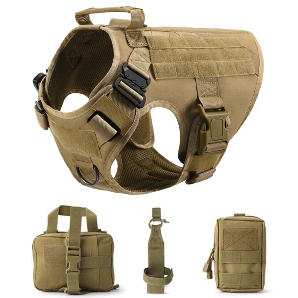 K9 Tactical Military Vest Pet German Shepherd Golden Retriever Tactical  Training Dog Harness and Leash Set For All Breeds Dogs - Image 13