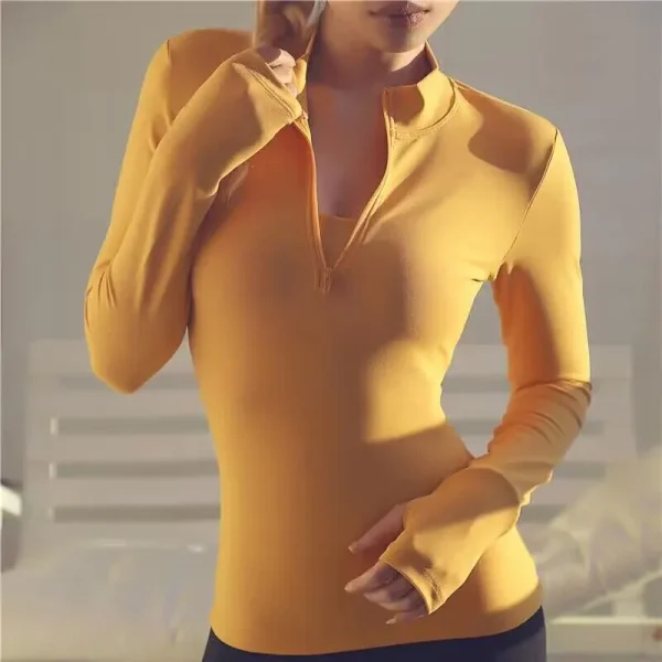 Long Sleeve Yoga Shirts Sport Top Fitness Yoga Top Gym Top Sports Wear For Women Push Up Running Full Sleeve Clothes - Image 4