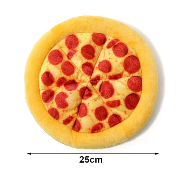 Plush Dog Toy Doughnut Pizza Shape Pet Squeaky Toys for Small Large Dogs Cleaning Teeth Puppy Chew Sound Toy Pet Supplies - Image 7
