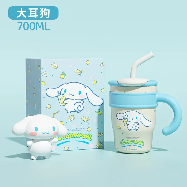 1200ml Sanrio Thermos Bottle Cold Ice Cute Hello Kitty Kuromi Cinnamoroll Melody Stainless Steel Water Bottle Tumbler Straw Gift - Image 14