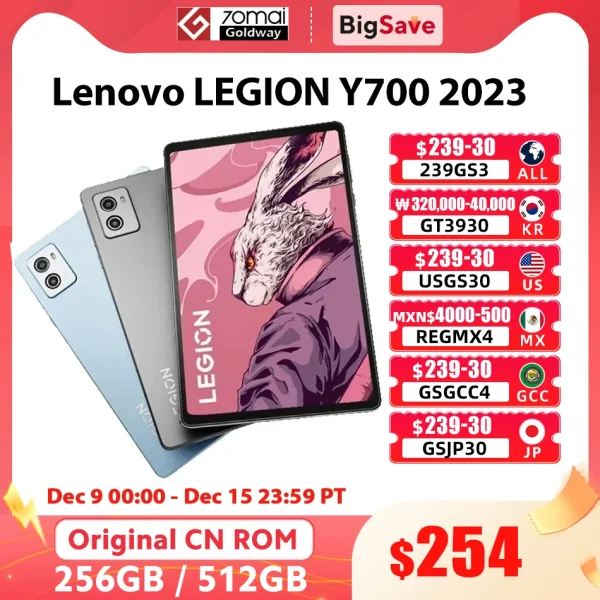 Original Lenovo LEGION Y700 2023 Snapdragon 8+ Octa Core 256GB / 512GB 144Hz Refresh Rate ZUI15 WIFI Gaming Tablet PC Lenovo Tab - Image 2
