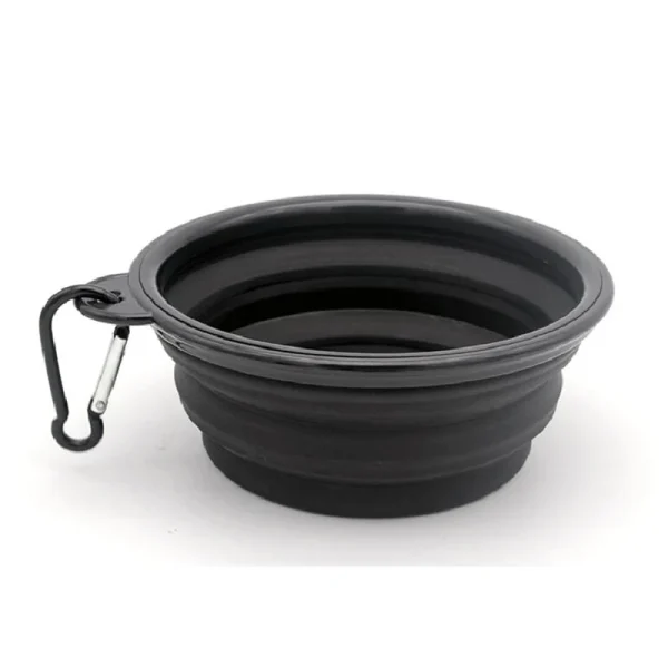 Folding Portable Silicone Dog Feeder Bowl 2 In 1 Pet Dispenser Outdoor Travel Dog Cat with Carabiner Bottle Food Water Container - Image 7