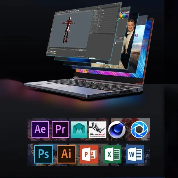 Intel Core i9-10885H 16.1 inch Gaming Laptop  GTX1650 4G Win 11 64GB DDR4 4TB SSD 8 Cores 12 Threads 4.8GHz designer Notebook - Image 4