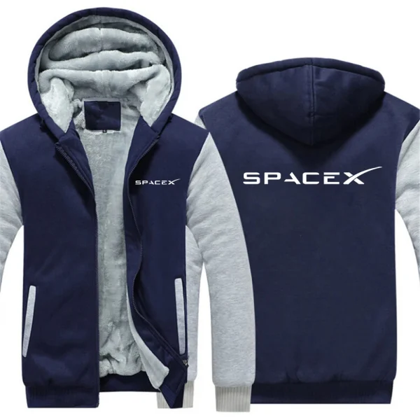 2024 New SpaceX Space X Autumn and Winter Men Printing Casual Windproof Comfortable Popular Thickened Hoodies Tops - Image 6