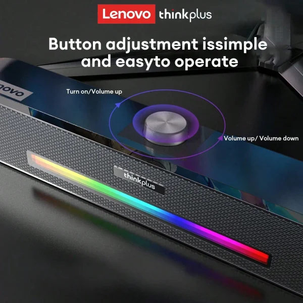 Lenovo Original TS33 Wired and Bluetooth 5.0 Speaker 360 For Desk Computer Subwoofer Home Movie Surround Sound Bar Audio Speaker - Image 6