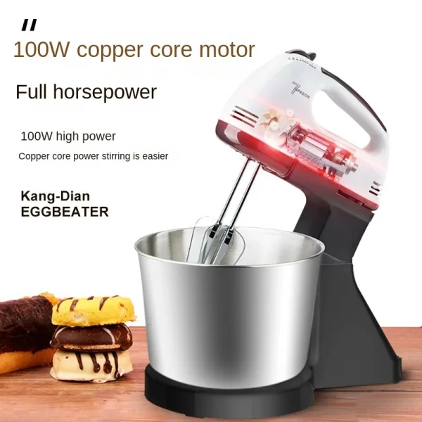 110V/220V Stand Food Mixers Kitchen Electric Food Blender Desktop Egg Whisk Cream Cake Dough Kneader Milk Frother Food Processor - Image 3