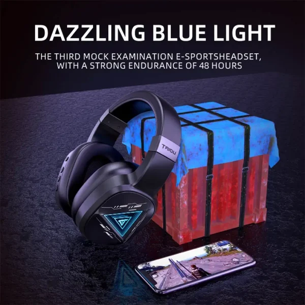 TAIDU THS320 Wireless Gaming headset 3-Mode headphone Bluetooth/2.4G/USB/USB-C With Mic 50mm Big earmuffs Low-Latency - Image 4