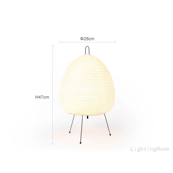 Japanese Design Akari Wabi-sabi Yong Table Lamp Printed Rice Paper Lamp Bedroom Desktop Decoration Table Lamp Drop Shipping - Image 6