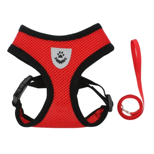 Summer Cat Dog Harness Lead Leash Adjustable Vest Polyester Mesh Breathable Harnesses Reflective for Small Dog Cat Lesah - Image 9