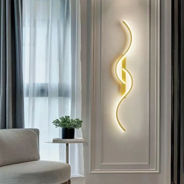 Modern LED Wall Lamp Minimalist Led Light Bedroom Bedside Long Strip Wall Sconces Living Room Home Indoor Lighting Fixture - Image 2