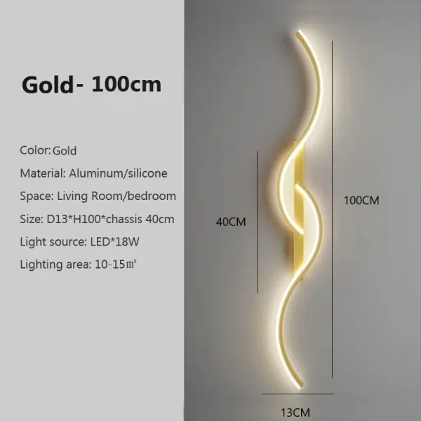 Modern LED Wall Lamp Minimalist Led Light Bedroom Bedside Long Strip Wall Sconces Living Room Home Indoor Lighting Fixture - Image 7