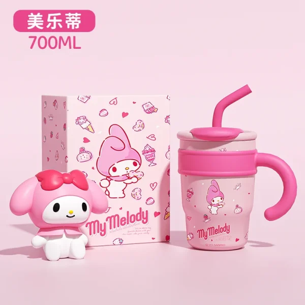 1200ml Sanrio Thermos Bottle Cold Ice Cute Hello Kitty Kuromi Cinnamoroll Melody Stainless Steel Water Bottle Tumbler Straw Gift - Image 22