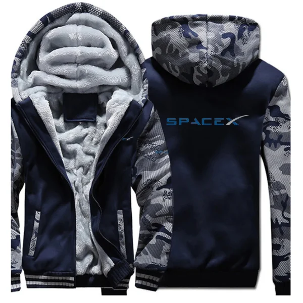 2024 New SpaceX Space X Autumn and Winter Men Printing Casual Windproof Comfortable Popular Thickened Hoodies Tops - Image 4