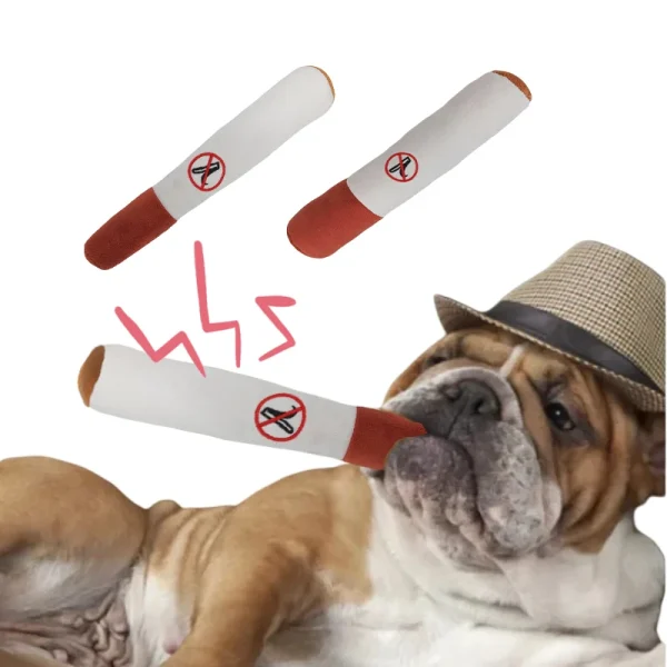 Interactive Dog Joint Sound Puppy Toys Cigar For Small Resistant Squeak Dogs Indestructible Dog Plush Chewing Toy Pet Bite Toys - Image 5