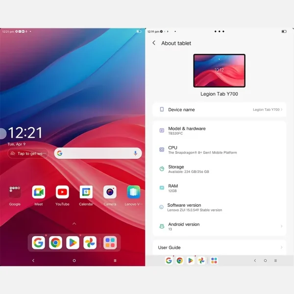 Global Rom Lenovo Pad LEGION Y700 2023 Snapdragon 8+ 12GB 256GB 2K 144Hz Display Screen ZUI15 WIFI Gaming Tablet PC Tab Tablet - Image 5