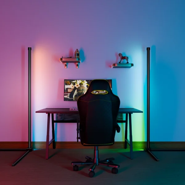 Smart RGB Dream Color Floor Lamp with Music Sync Modern 16 Million Color Changing Standing Mood Light with APP & Remote Control - Image 3