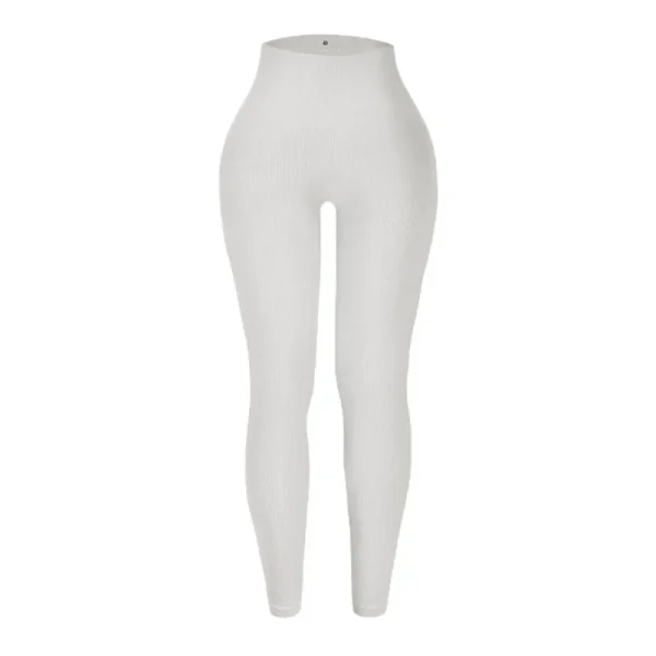 Seamless Knit Yoga Leggings Women Thread Solid Tights Gym Workout Running Stretchy High Waist Hip Liftting Skinny Gym Leggings - Image 8