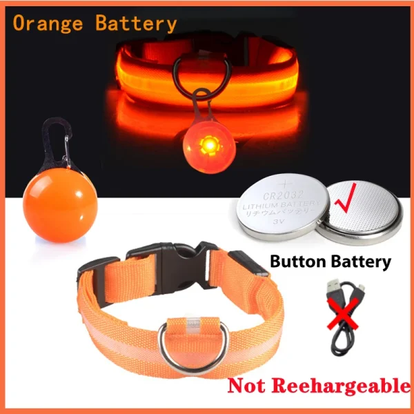 Usb Charging Glowing Dog Collar With Pendant Detachable Luxury Led Light Bright For Small Dogs Cat Night Safety Collar Wholesale - Image 9