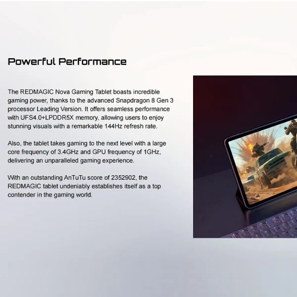 Redmagic Gaming Tablet 10.9" Snapdragon 8 Gen 3 Leading Version 10100mAh 50MP  include the charger - Image 3
