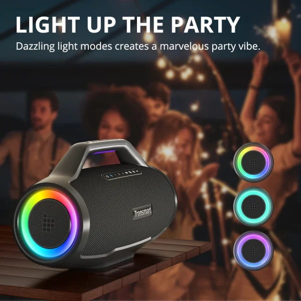 Tronsmart Bang Max Speaker Bluetooth Speaker with 130W, 3 Way Sound System, Sync Up 100+ Speakers, APP Control, Guitar/Mic Input - Image 4
