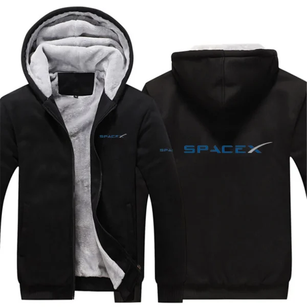 2024 New SpaceX Space X Autumn and Winter Men Printing Casual Windproof Comfortable Popular Thickened Hoodies Tops