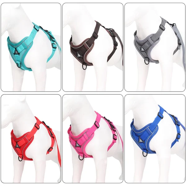 Dog Harness Leash Set Adjustable Pet Chest Strap For Small Medium Dogs Cats Reflective Puppy Harness Vest French-Bulldog York - Image 3