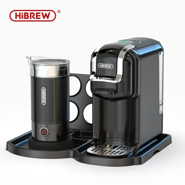 HiBREW 5 in 1 Multiple Capsule Coffee Machine Hot/Cold DG Cappuccino Nes Small Capsule ESE Pod Ground Coffee Cafeteria 20Bar H2B - Image 8