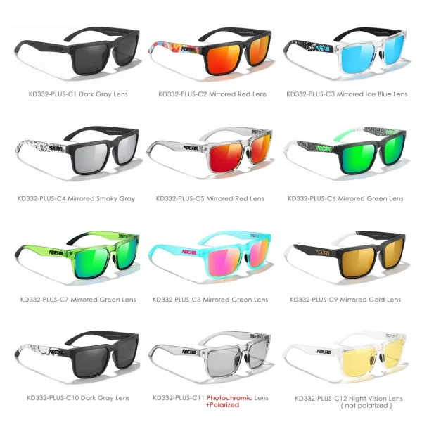KDEAM Large Size Men's Sunglasses Polarized Photochromic Night Vision Oversized Sun Glasses Fashion Women Shades Width 154mm - Image 5