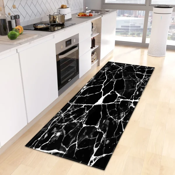 Marble Kitchen Rug Bathroom Entrance Door Mat Bedroom Corridor Non-Slip Long  Living Room Floor  Home Decor - Image 19