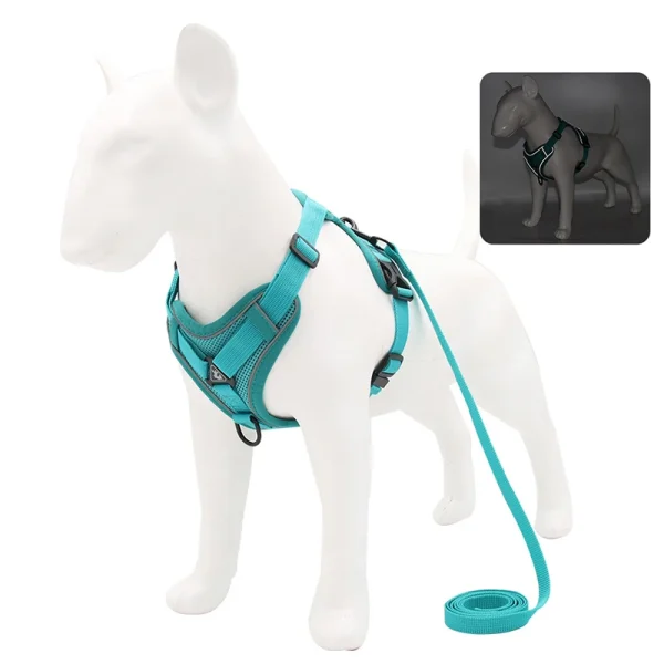 Dog Harness Leash Set Adjustable Pet Chest Strap For Small Medium Dogs Cats Reflective Puppy Harness Vest French-Bulldog York - Image 7