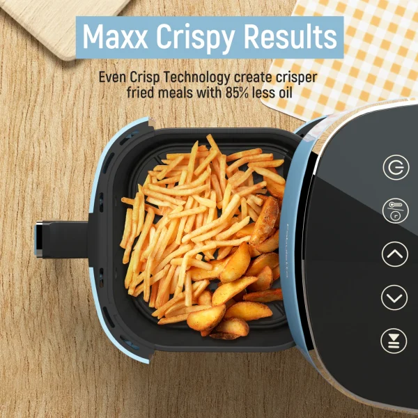 Air Fryer, Fabuletta 4.2QT Air Fryer Oven With 9 Customizable Cooking Programs,Tempered Glass Display, Nonstick Basket - Image 4
