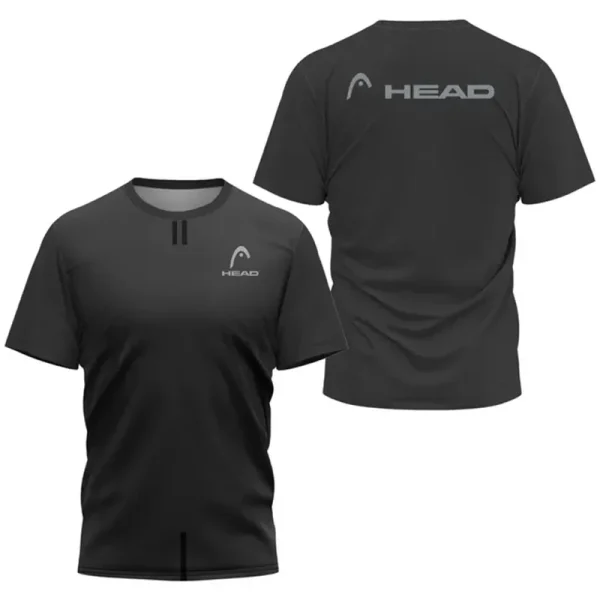 2024 New Men's Sport T-shirt Summer Leisure Short Sleeve Head Badminton Table Tennis Training Breathable Quick Drying O-Neck Top - Image 14