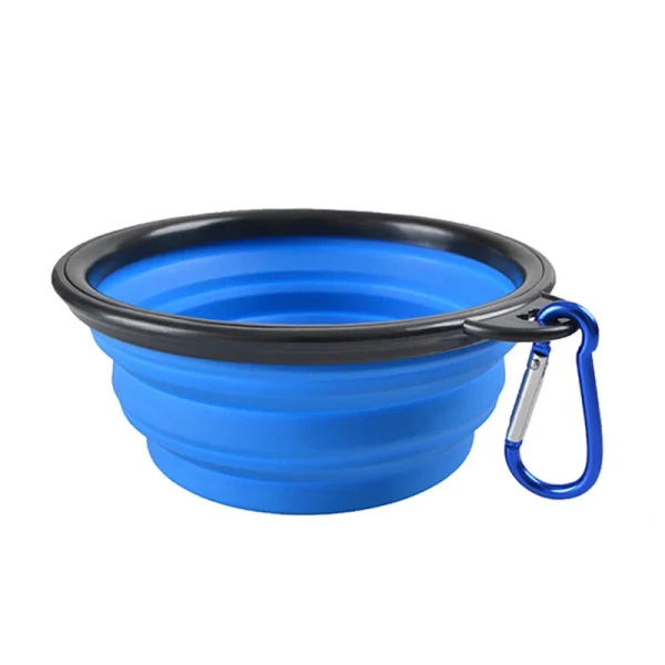 Folding Portable Silicone Dog Feeder Bowl 2 In 1 Pet Dispenser Outdoor Travel Dog Cat with Carabiner Bottle Food Water Container - Image 8