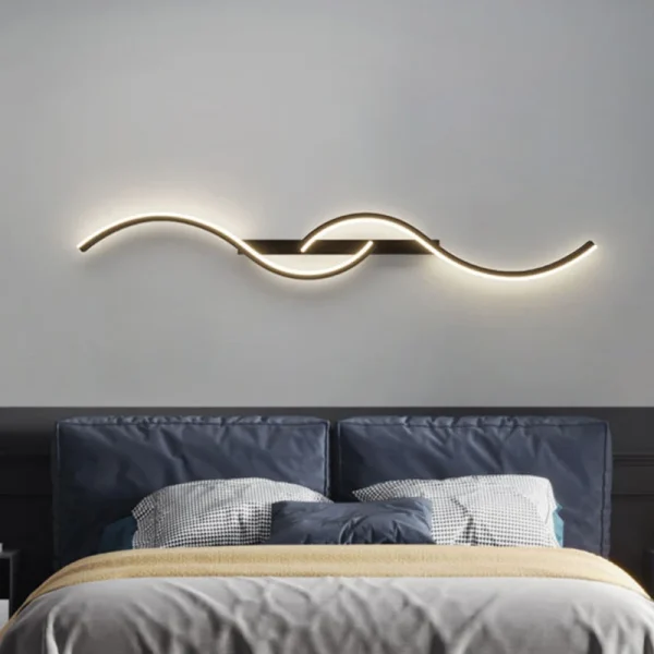 Modern LED Wall Lamp Minimalist Led Light Bedroom Bedside Long Strip Wall Sconces Living Room Home Indoor Lighting Fixture - Image 3