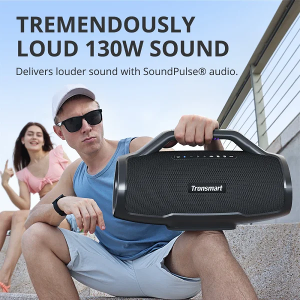 Tronsmart Bang Max Speaker Bluetooth Speaker with 130W, 3 Way Sound System, Sync Up 100+ Speakers, APP Control, Guitar/Mic Input - Image 3