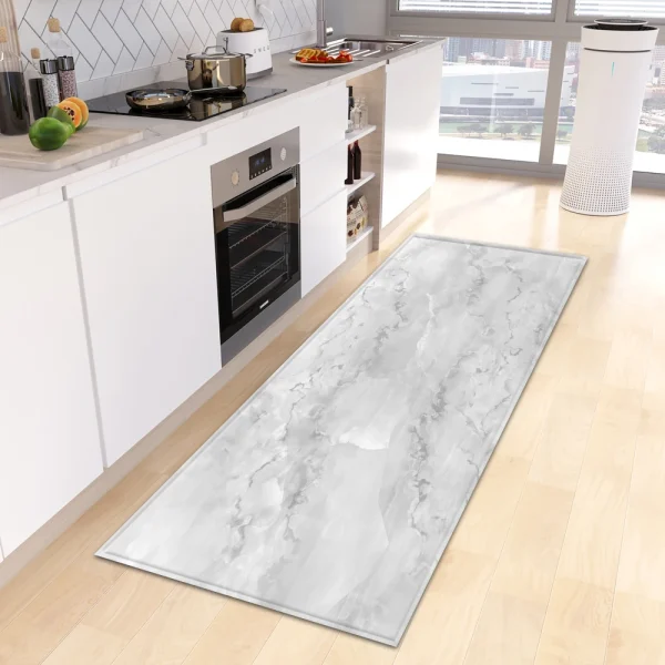Marble Kitchen Rug Bathroom Entrance Door Mat Bedroom Corridor Non-Slip Long  Living Room Floor  Home Decor - Image 28