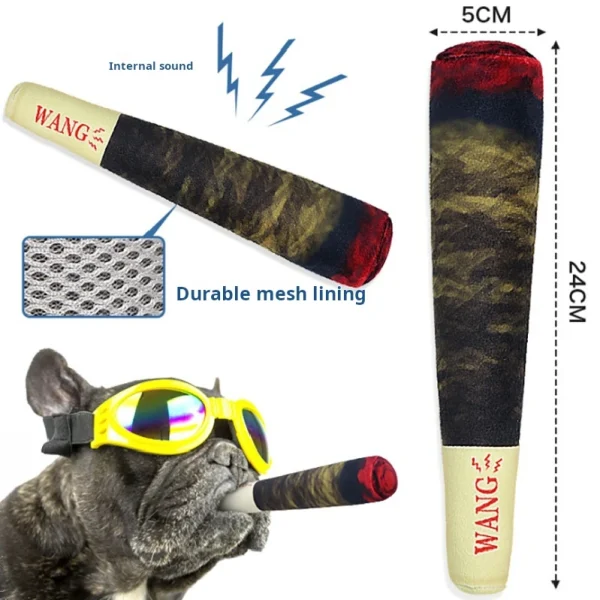 Interactive Dog Joint Sound Puppy Toys Cigar For Small Resistant Squeak Dogs Indestructible Dog Plush Chewing Toy Pet Bite Toys - Image 3