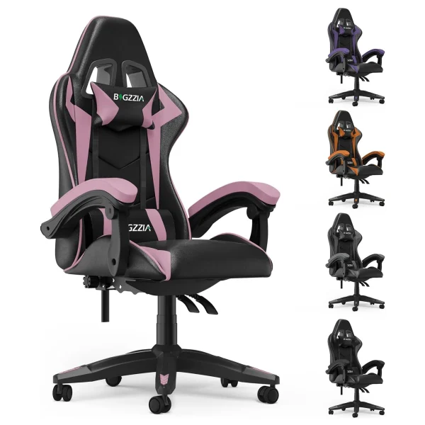 Gaming Chair Office Chair Ergonomic PU Leather Computer Desk Chair with Headrest and Lumbar Support Game Chairs Racing Chair - Image 8