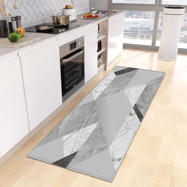 Marble Kitchen Rug Bathroom Entrance Door Mat Bedroom Corridor Non-Slip Long  Living Room Floor  Home Decor - Image 26