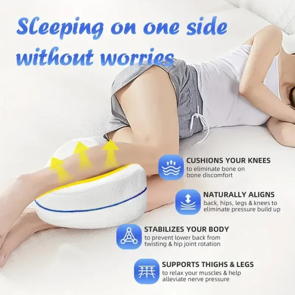 Body Memory Cotton Leg Pillow Home Foam Pillow Sleeping Orthopedic Sciatica Back Hip Joint for Pain Relief Thigh Leg Pad Cushion - Image 2